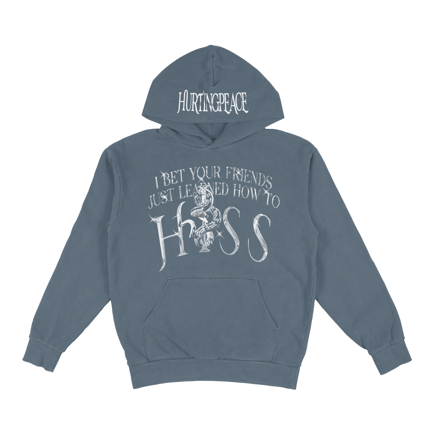 Hiss Blue Hoodie - HurtingPeace