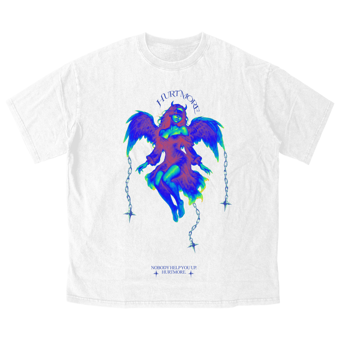 No Help White Tee - HurtingPeace