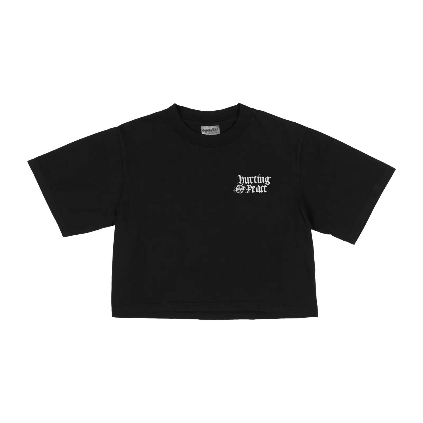 Peaceful Black Crop Top - HurtingPeace