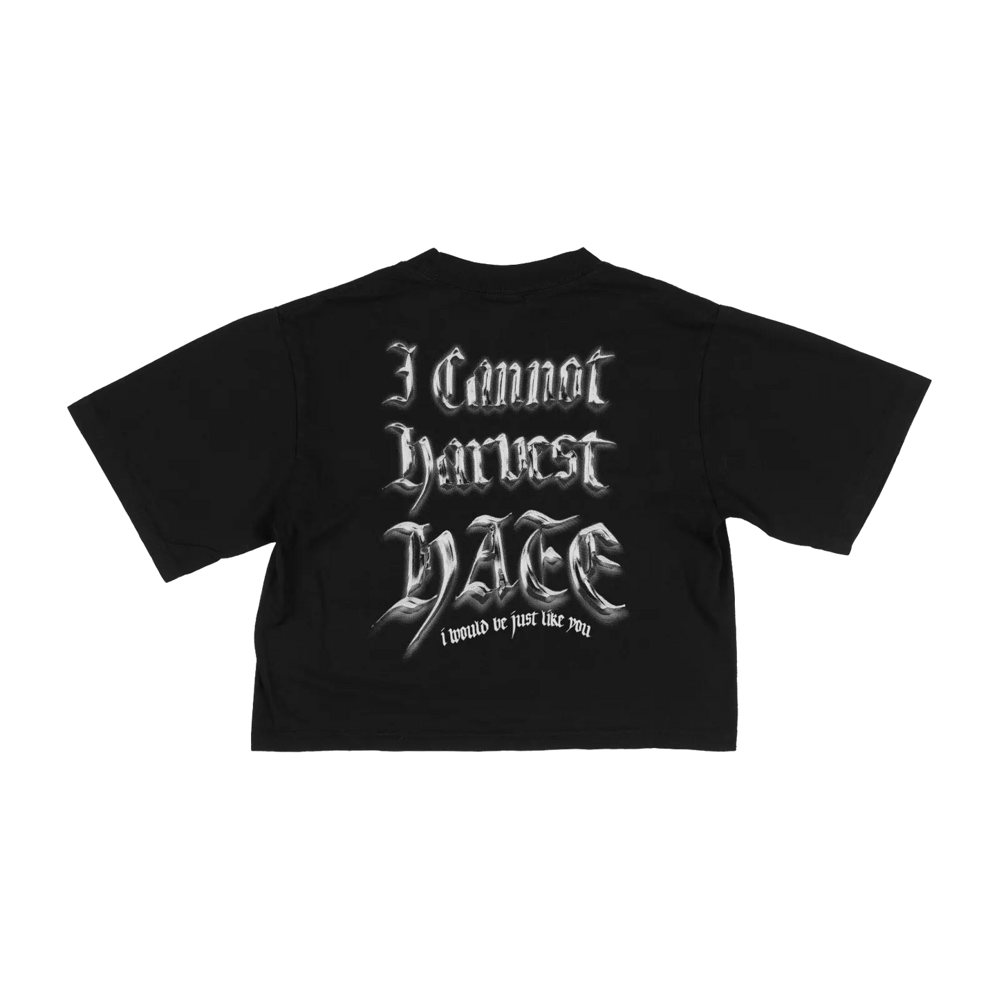 Peaceful Black Crop Top - HurtingPeace