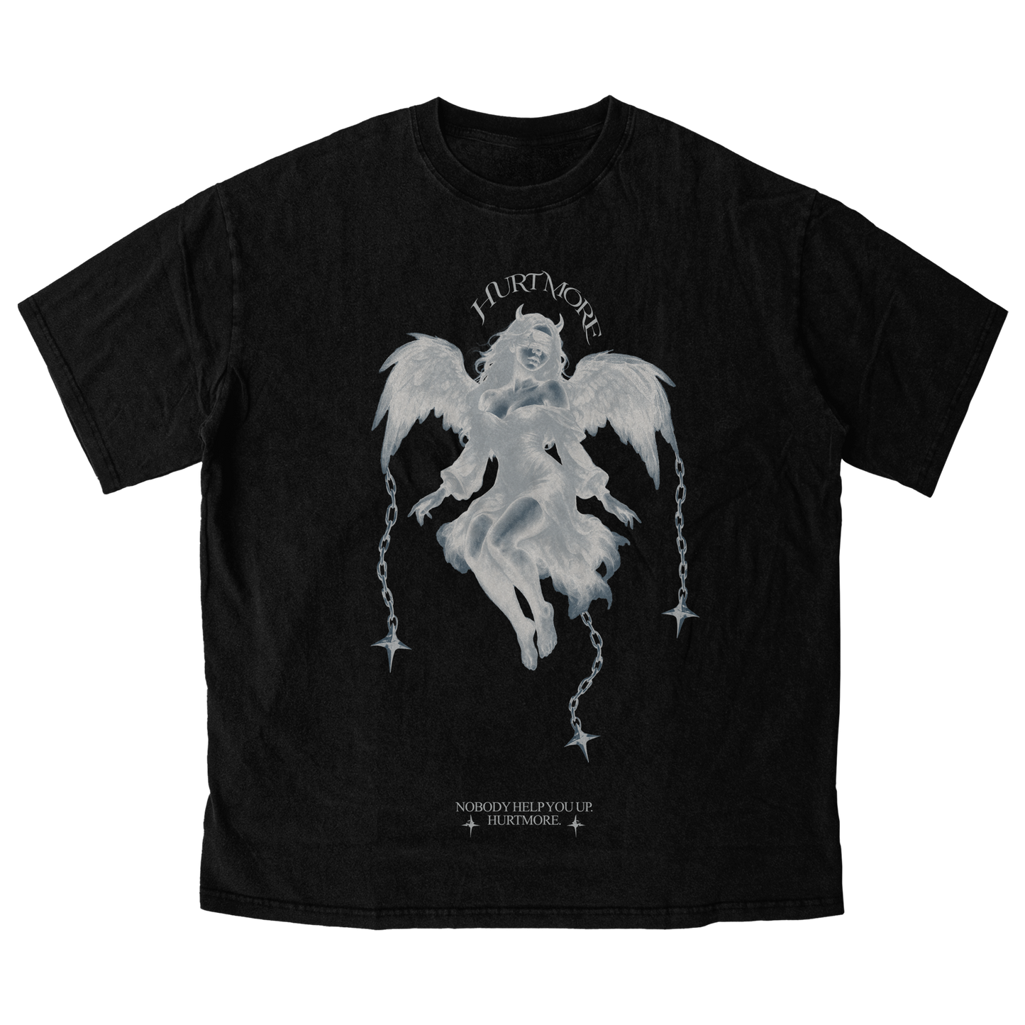 No Help Black Tee - HurtingPeace