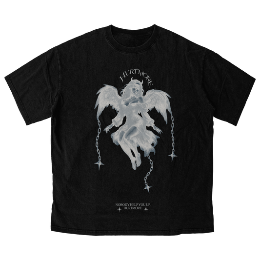 No Help Black Tee - HurtingPeace