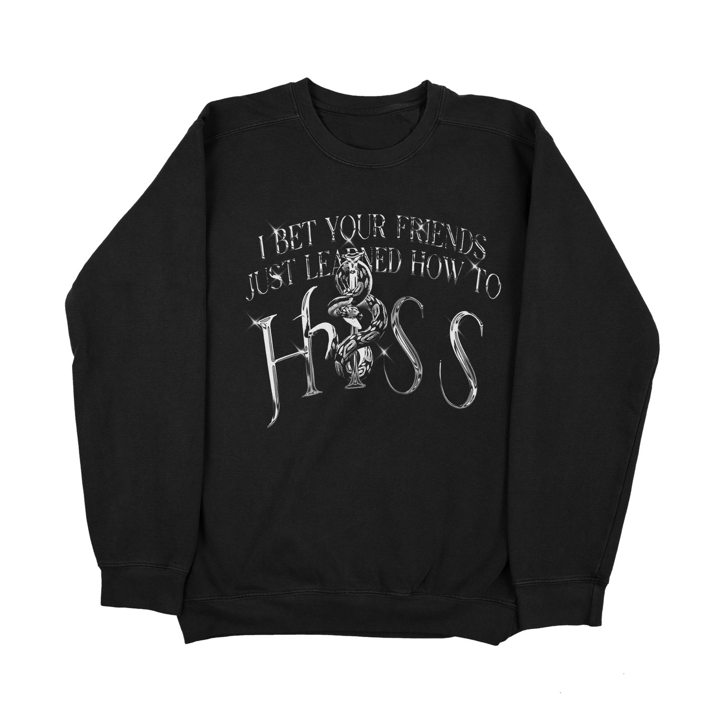 Hiss Black Sweatshirt - HurtingPeace