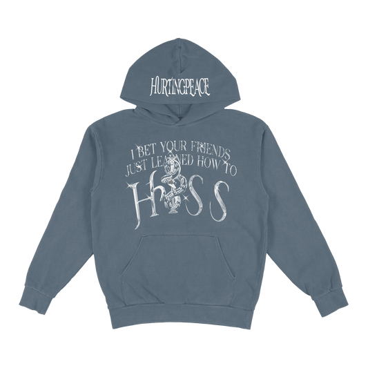 Hiss Blue Hoodie - HurtingPeace