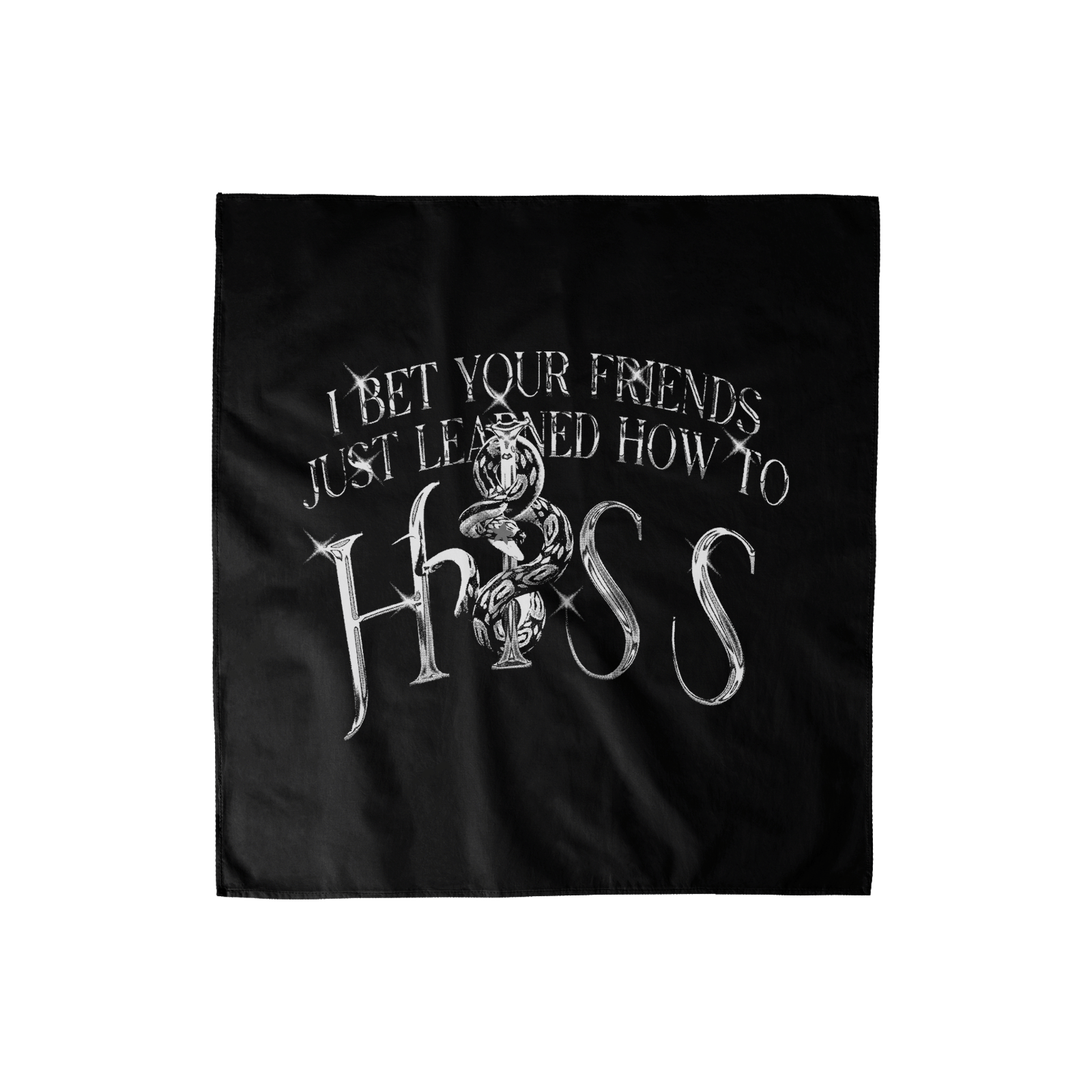 Hiss Black Bandana - HurtingPeace