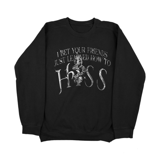 Hiss Black Sweatshirt - HurtingPeace