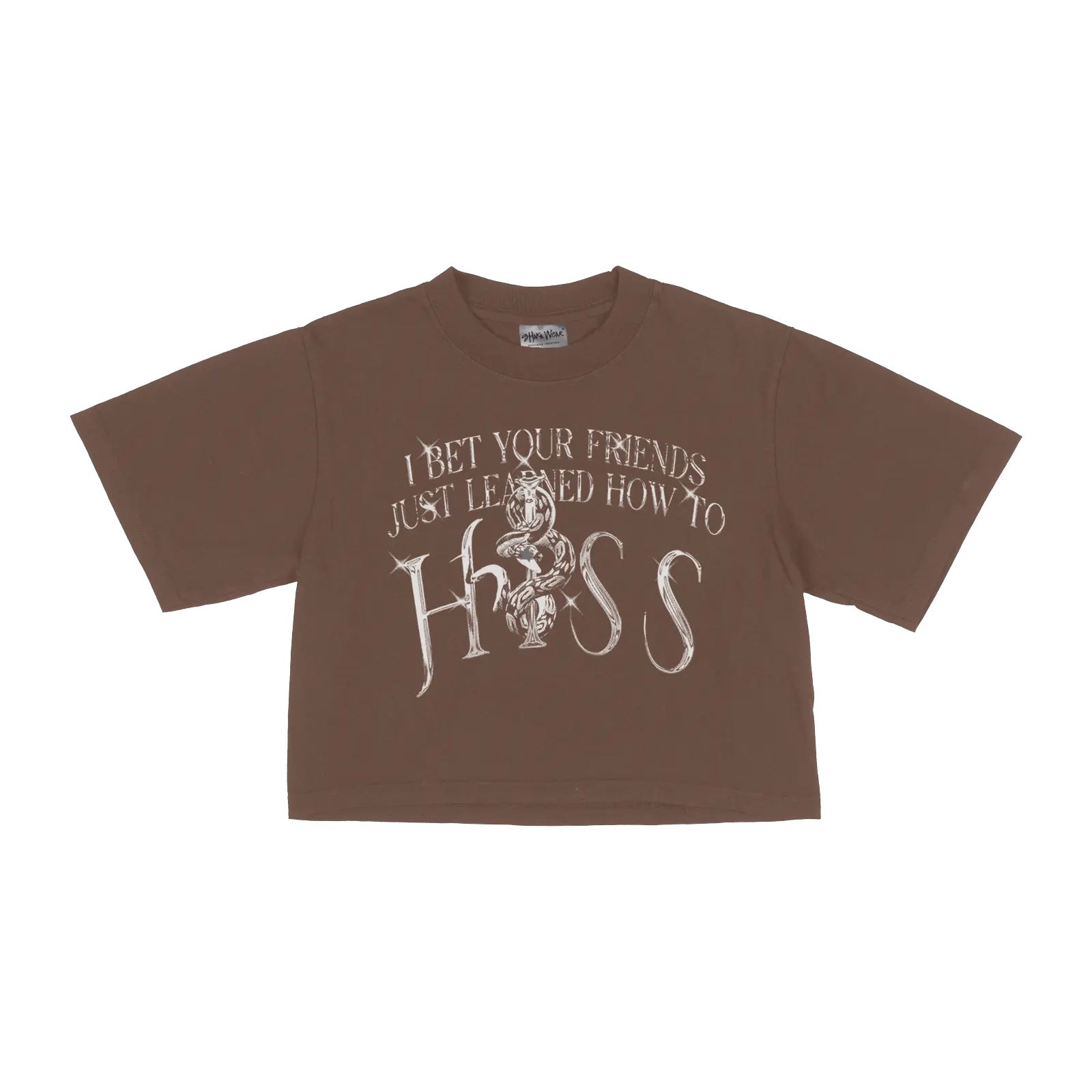 Hiss Brown Crop Top - HurtingPeace
