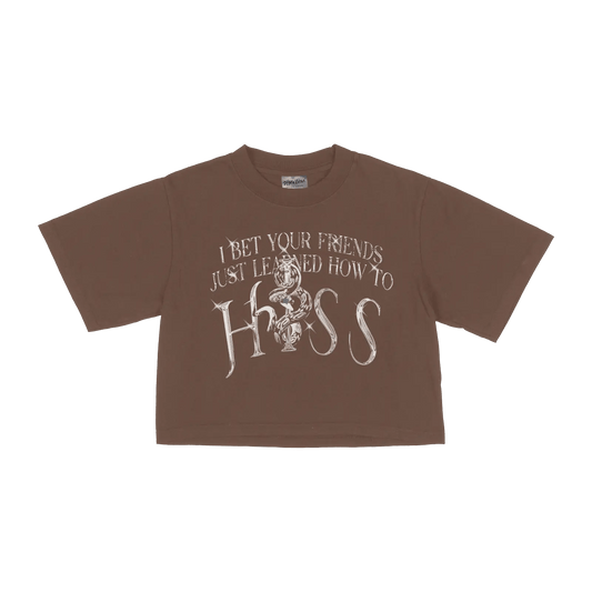 Hiss Brown Crop Top - HurtingPeace