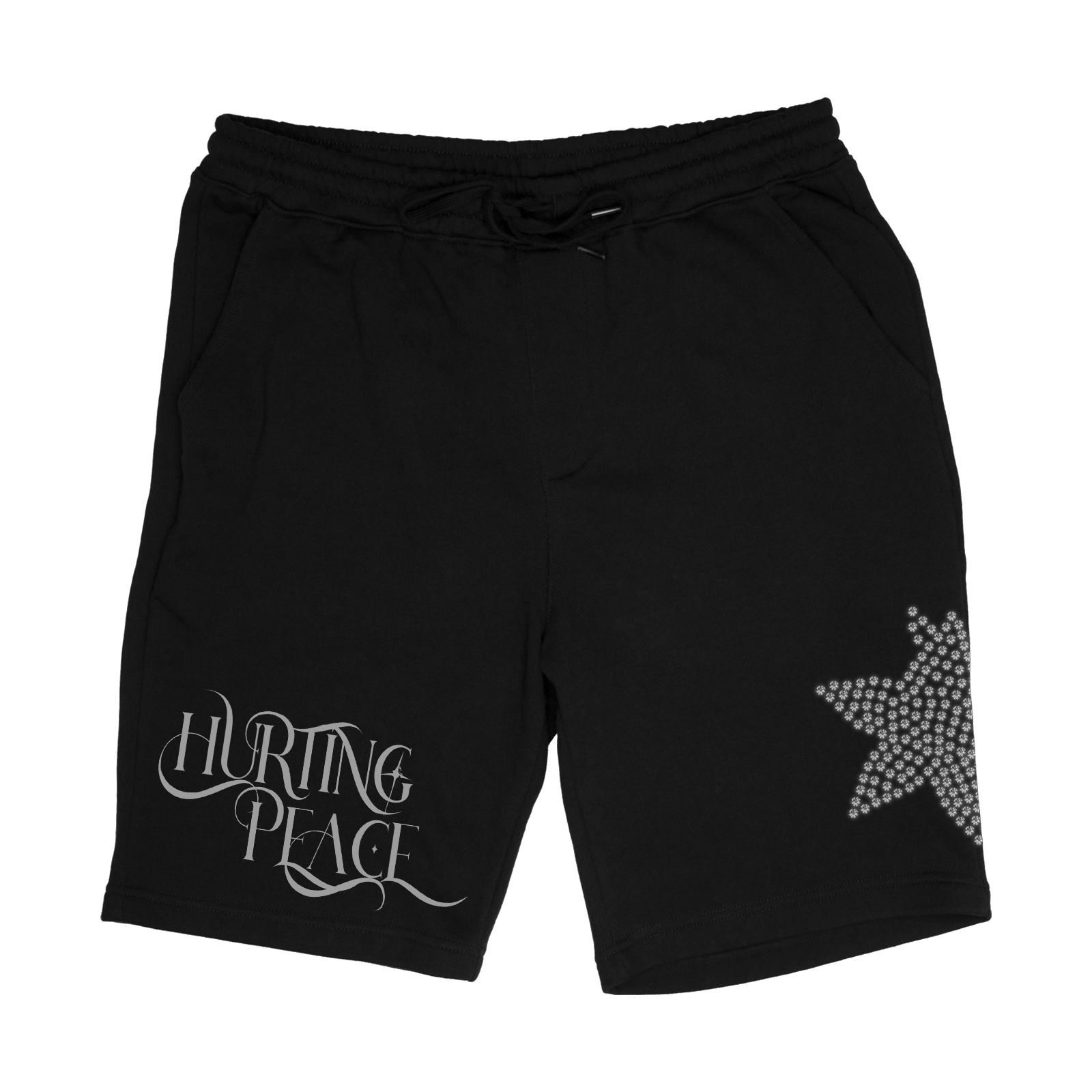 HurtingPeace Black Fleece Shorts - HurtingPeace