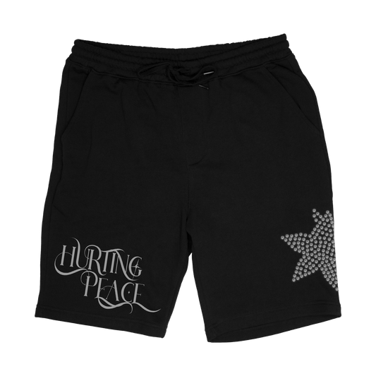 HurtingPeace Black Fleece Shorts - HurtingPeace