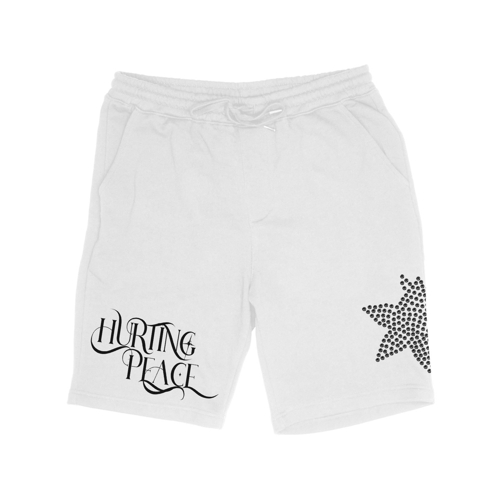 HurtingPeace White Fleece Shorts - HurtingPeace