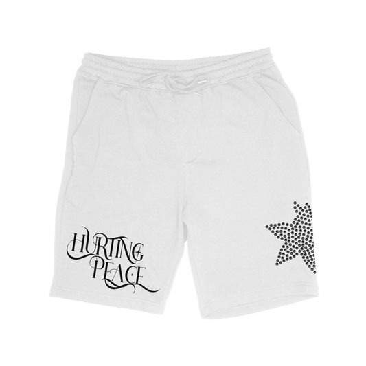 HurtingPeace White Fleece Shorts - HurtingPeace