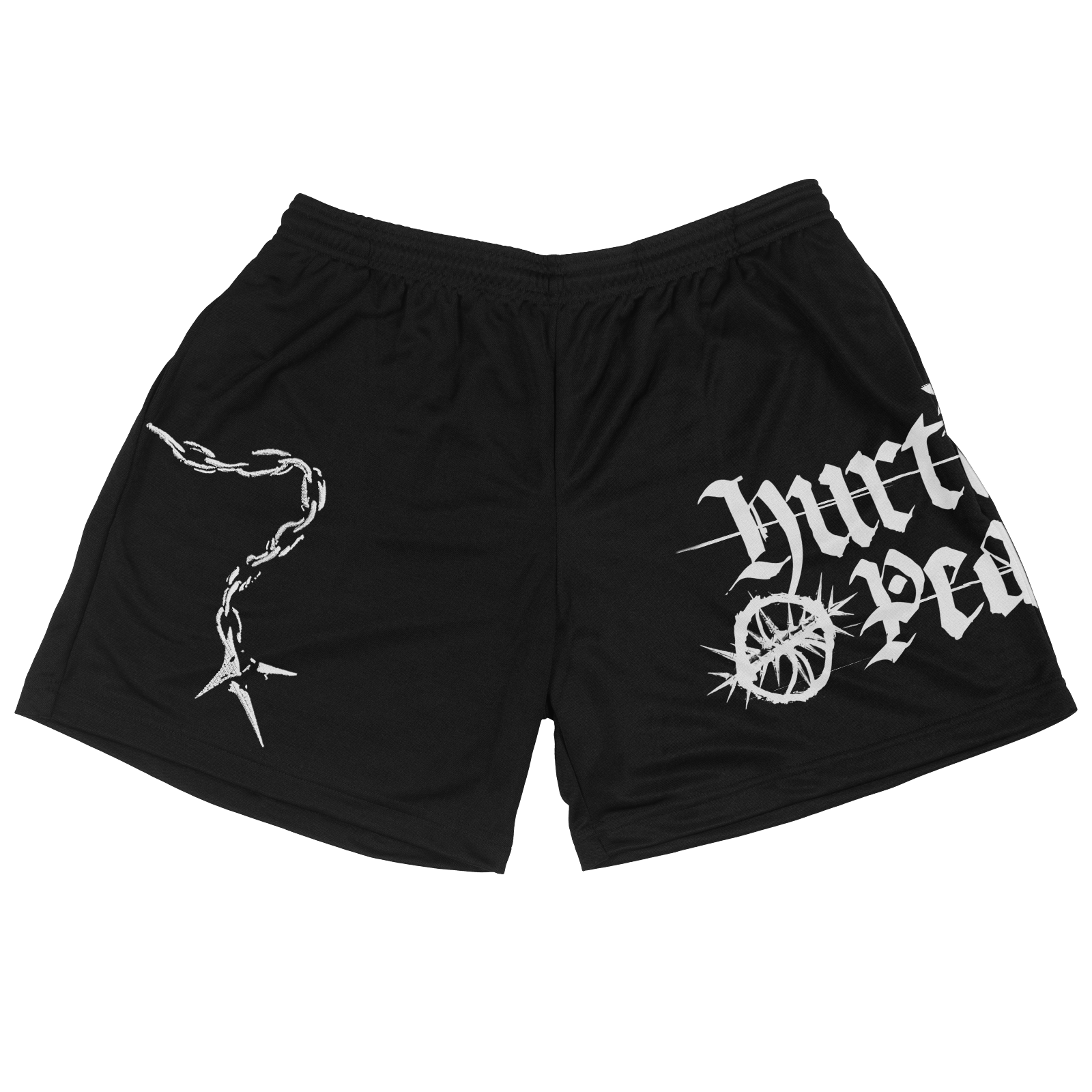 HURTMORE Black Poly Shorts - HurtingPeace