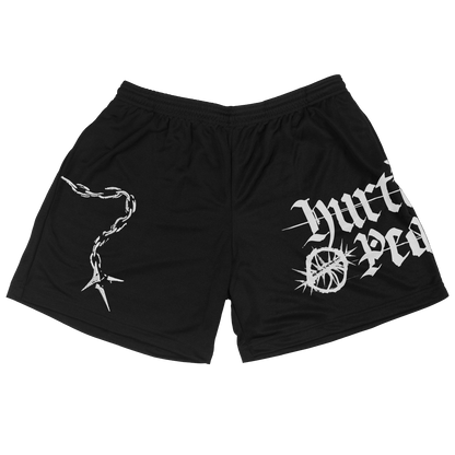 HURTMORE Black Poly Shorts - HurtingPeace