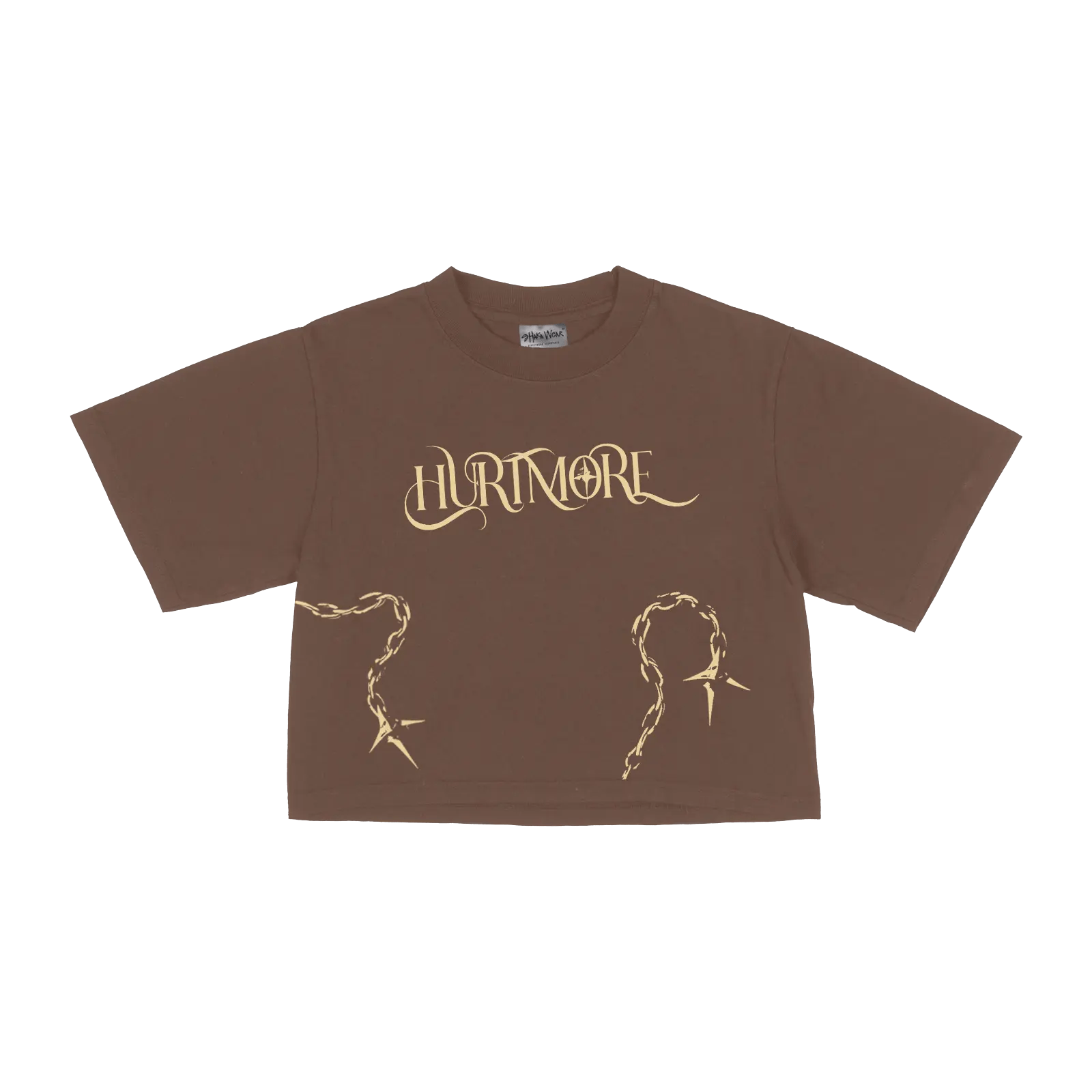 HURTMORE Brown Crop Top - HurtingPeace