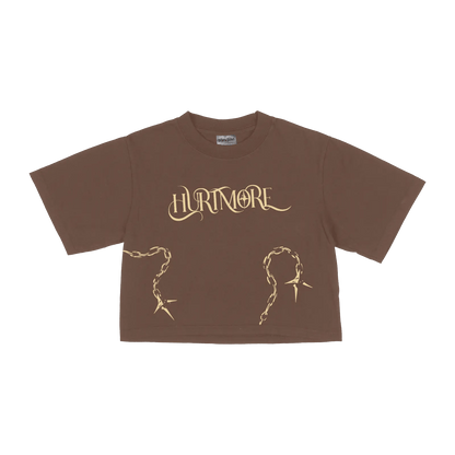 HURTMORE Brown Crop Top - HurtingPeace