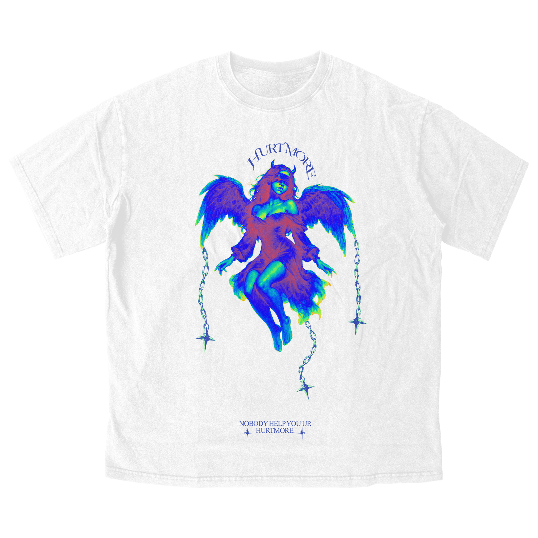 No Help White Tee - HurtingPeace