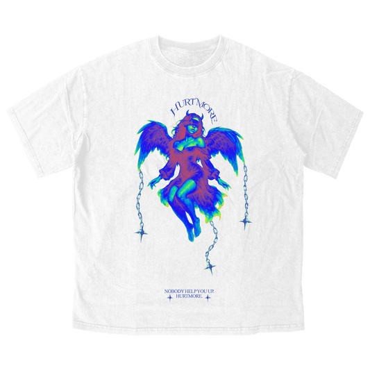 No Help White Tee - HurtingPeace