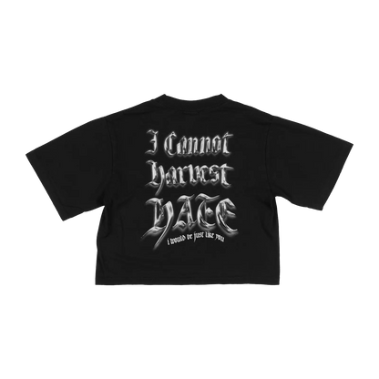Peaceful Black Crop Top - HurtingPeace