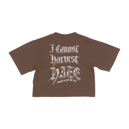 Peaceful Mocha Crop Top - HurtingPeace