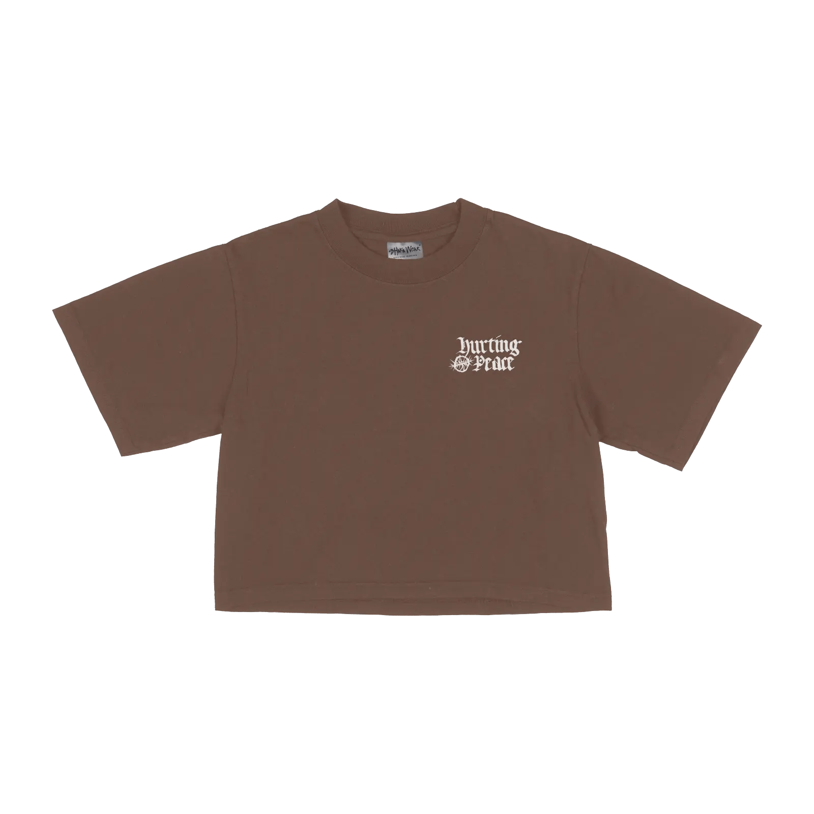 Peaceful Mocha Crop Top - HurtingPeace
