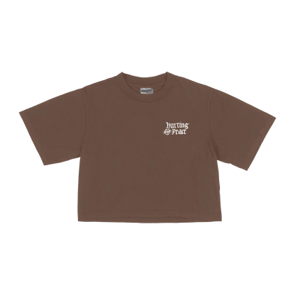Peaceful Mocha Crop Top - HurtingPeace