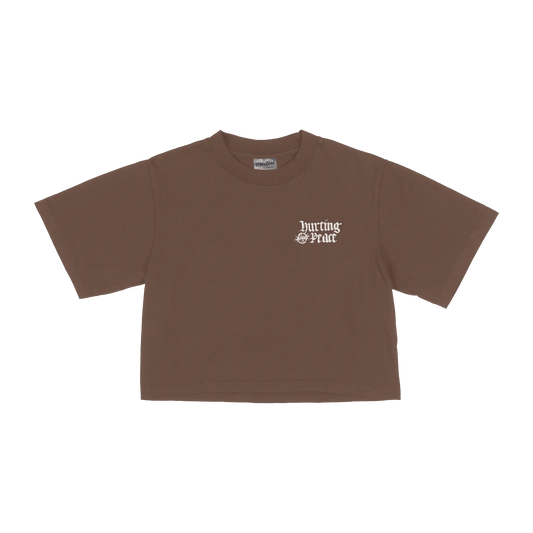 Peaceful Mocha Crop Top - HurtingPeace