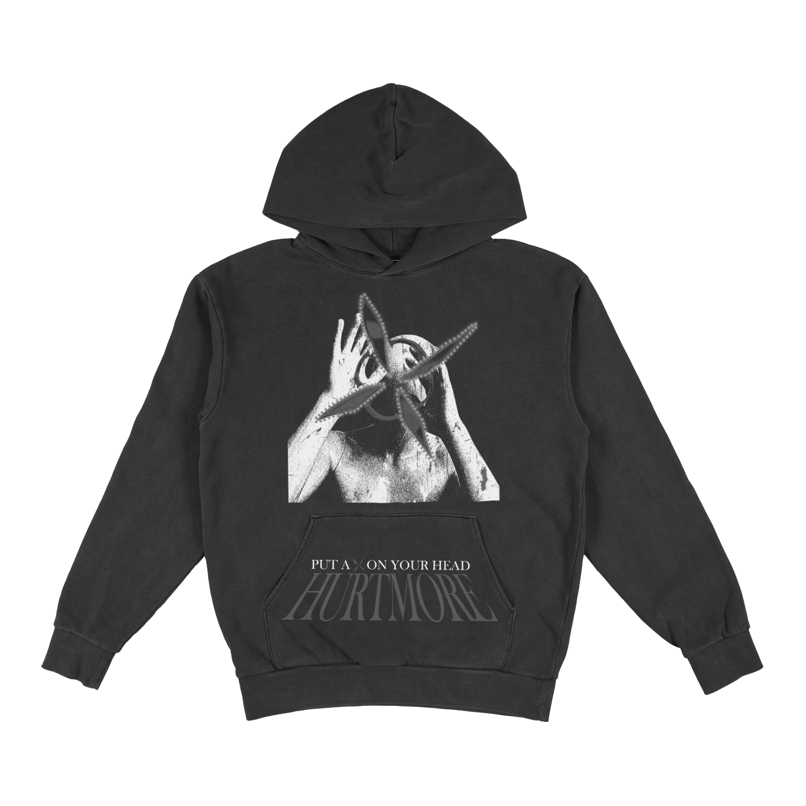 X - AXIS Vintage Black Hoodie - HurtingPeace